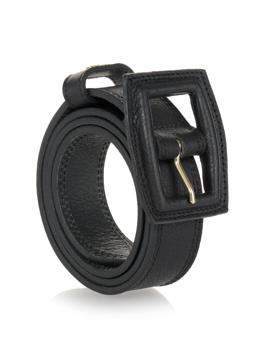 Čierny kožený dámsky opasok PASDS-0272-99(W23)