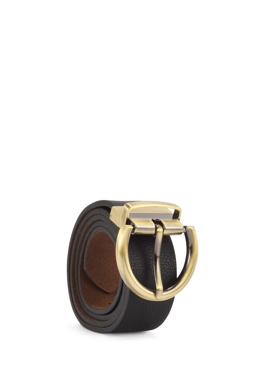 Obojstranný čierno-hnedý dámsky opasok PASDS-0175B-89(Z25)