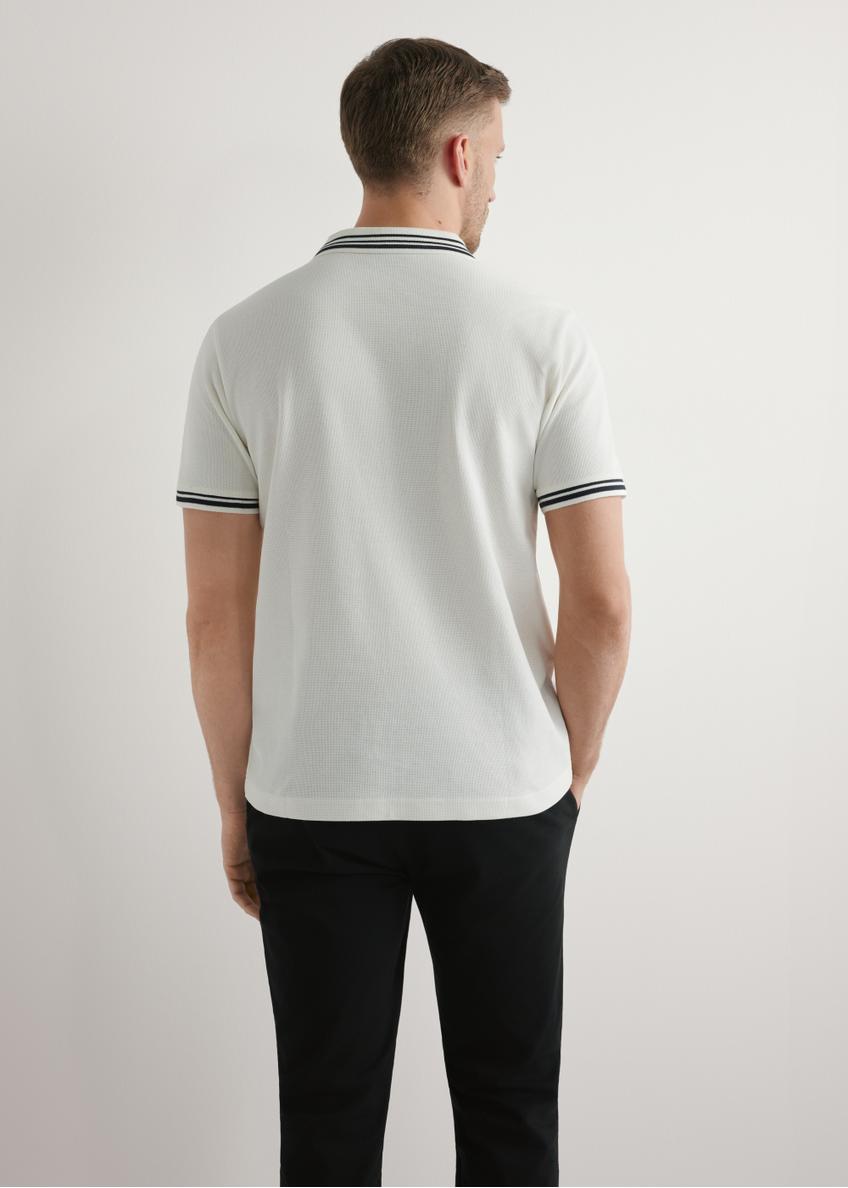 Krémové pánske polo tričko POLMT-0091-0B(W26)