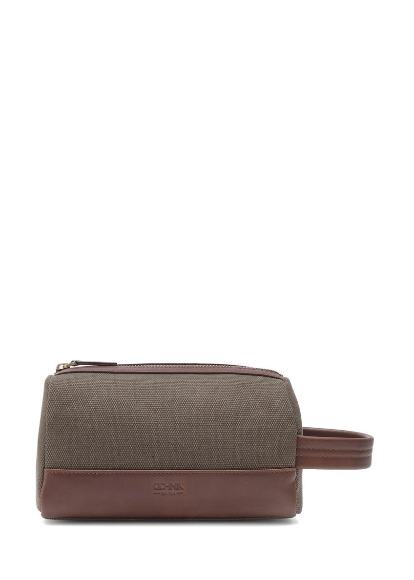 Pánska khaki kozmetická taška TORMN-0373-55(Z25)