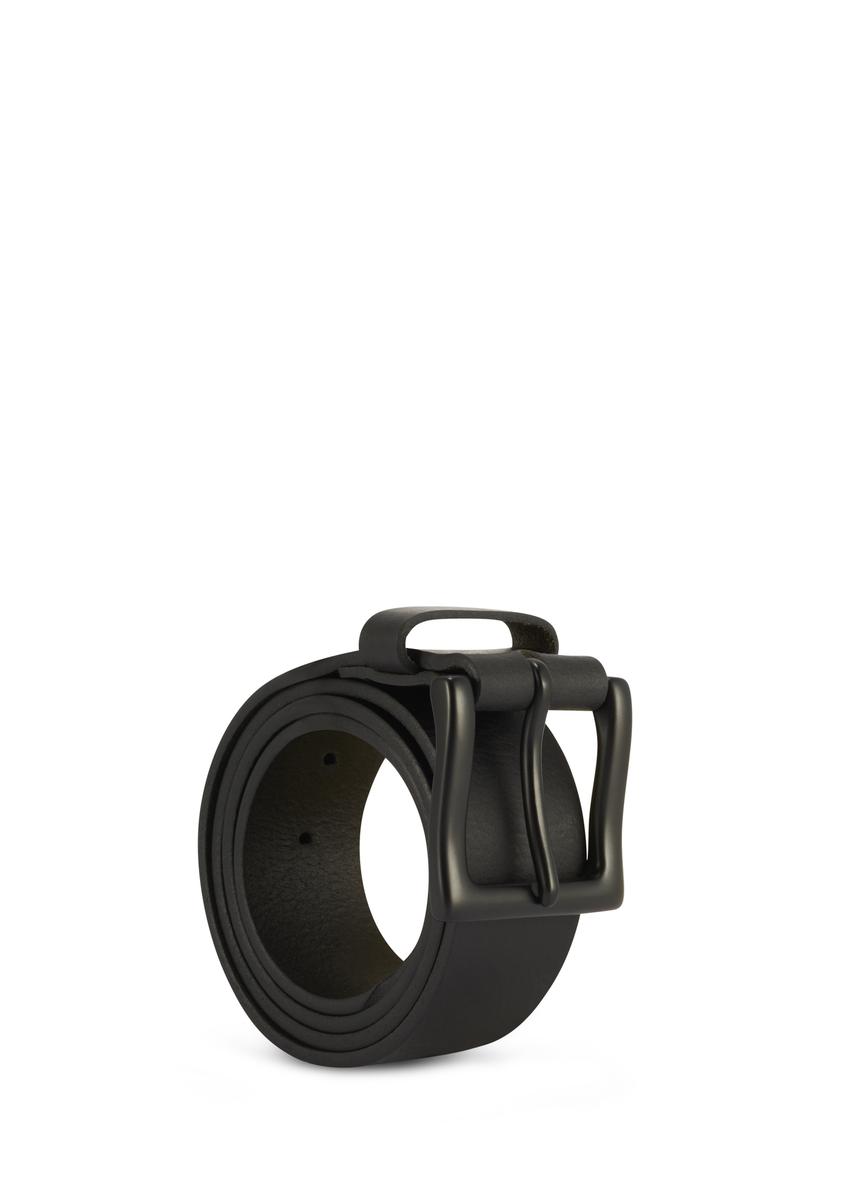 Čierny pánsky kožený opasok PASMS-0271-99(Z25)