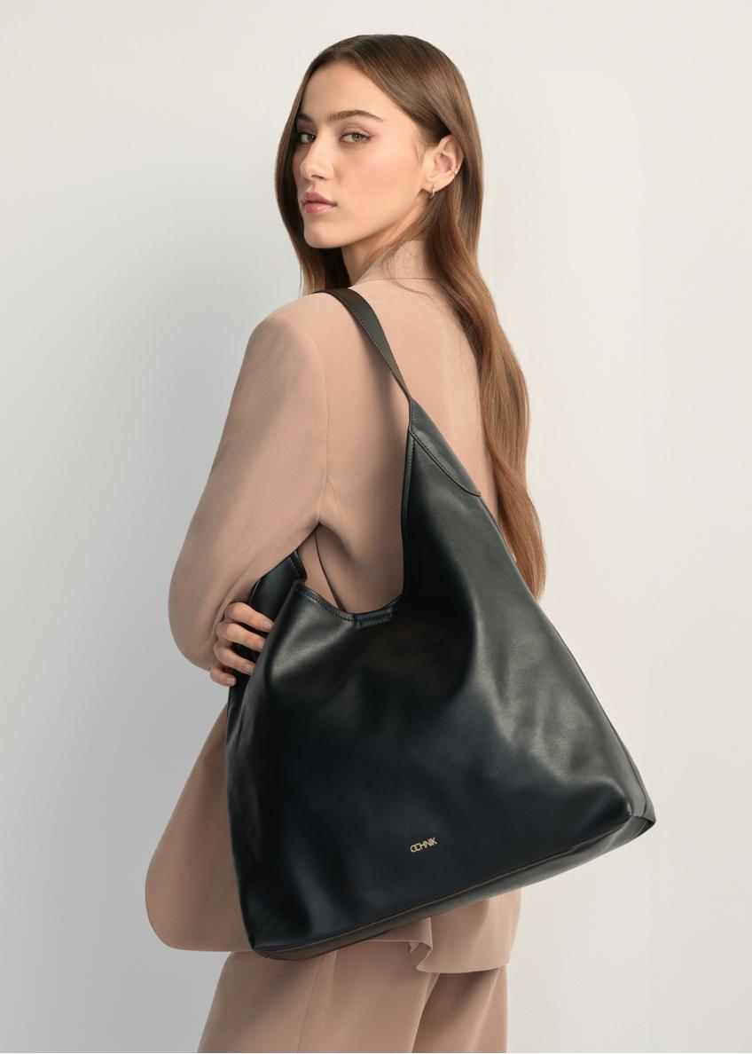 Veľká čierna dámska kabelka TOREC-1199-99(W26)