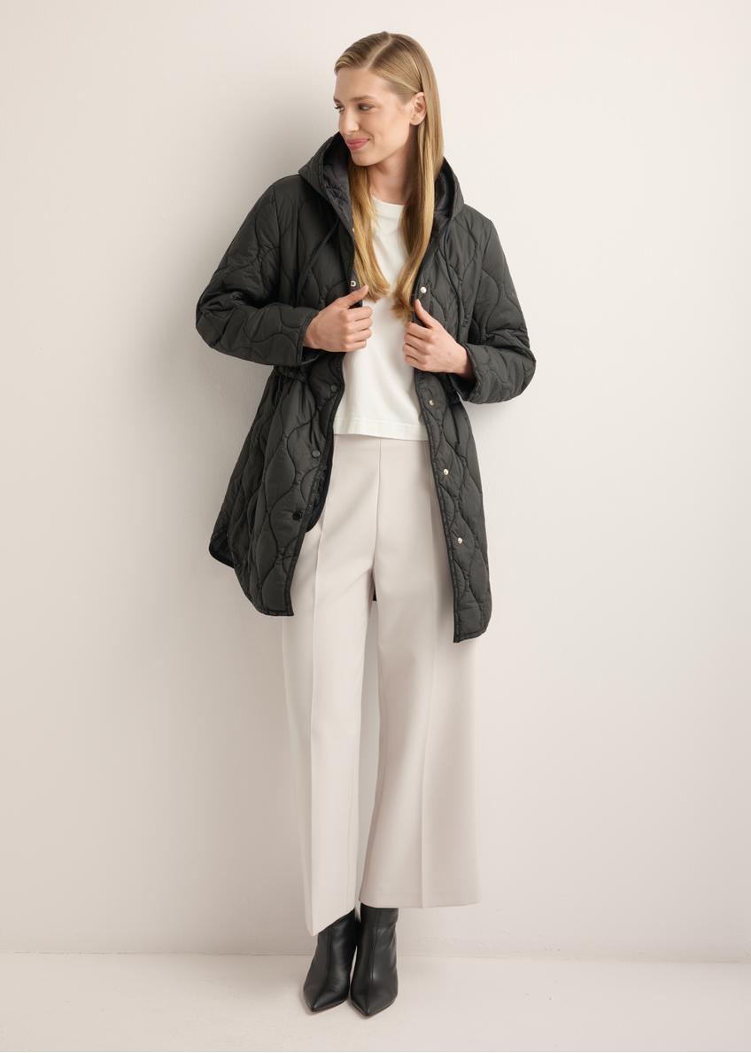 Čierna prešívaná dámska bunda KURDT-0654-99(W26)