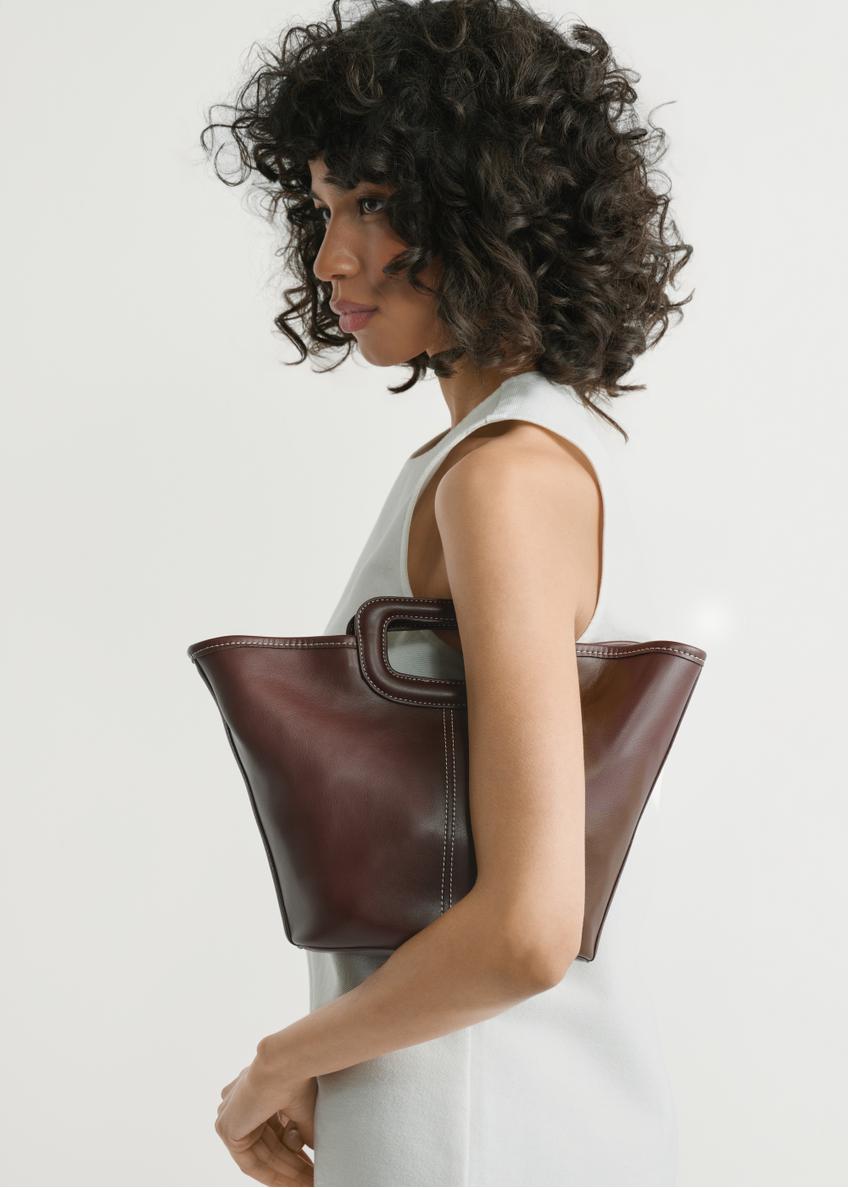 Tmavohnedá dámska kabelka s prešívaním TOREC-1213-1H(W26)