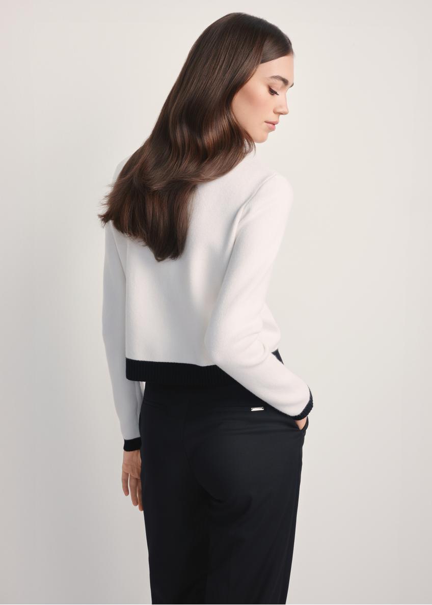 Biely dámsky kardigán KARDT-0053-12(Z25)