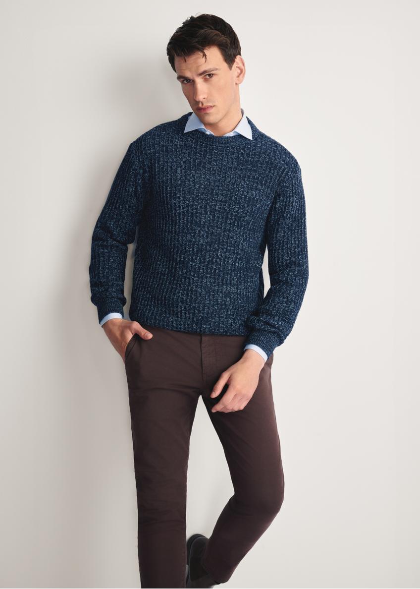 Pánsky tmavomodrý sveter SWEMT-0183-68(Z25)