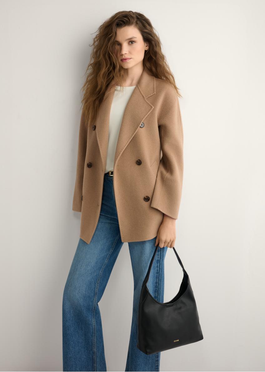 Čierna stredne veľká dámska kabelka TOREC-1200-99(W26)