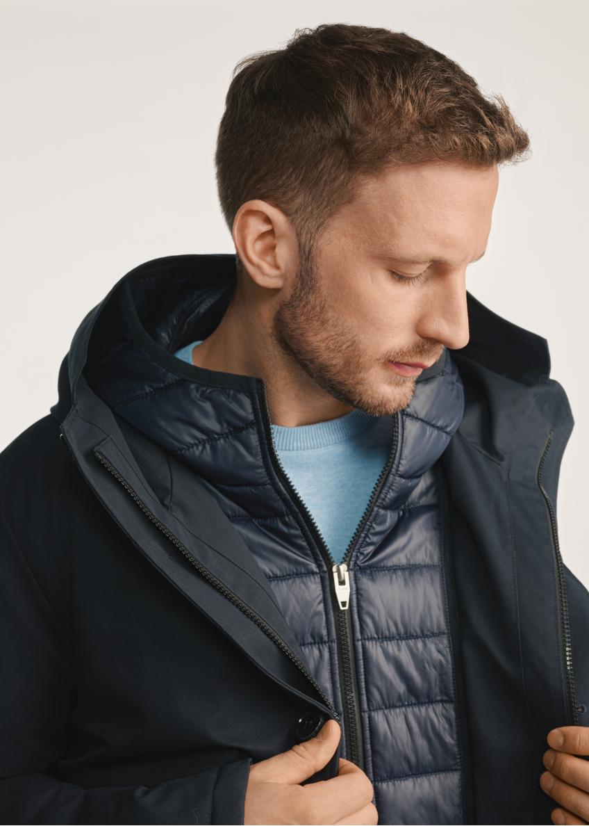 Pánska zimná bunda v tmavomodrej farbe KURMT-0387-69(Z25)