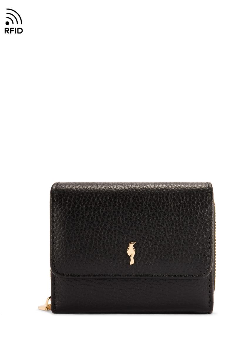 Čierna dámska kožená peňaženka s ochranou RFID PORES-0825RFID-99(Z25)