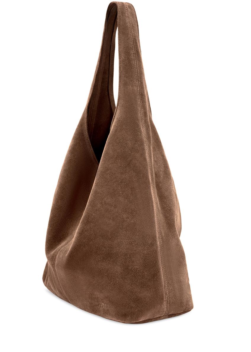 Hnedá dámska semišová shopperka TORES-1177-1I(W26)