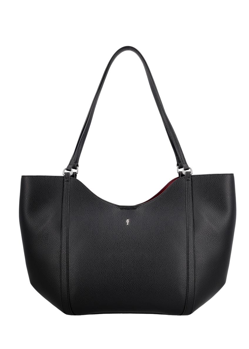 Čierna dámska kabelka typu shopper TOREC-1296-9I (Z26)