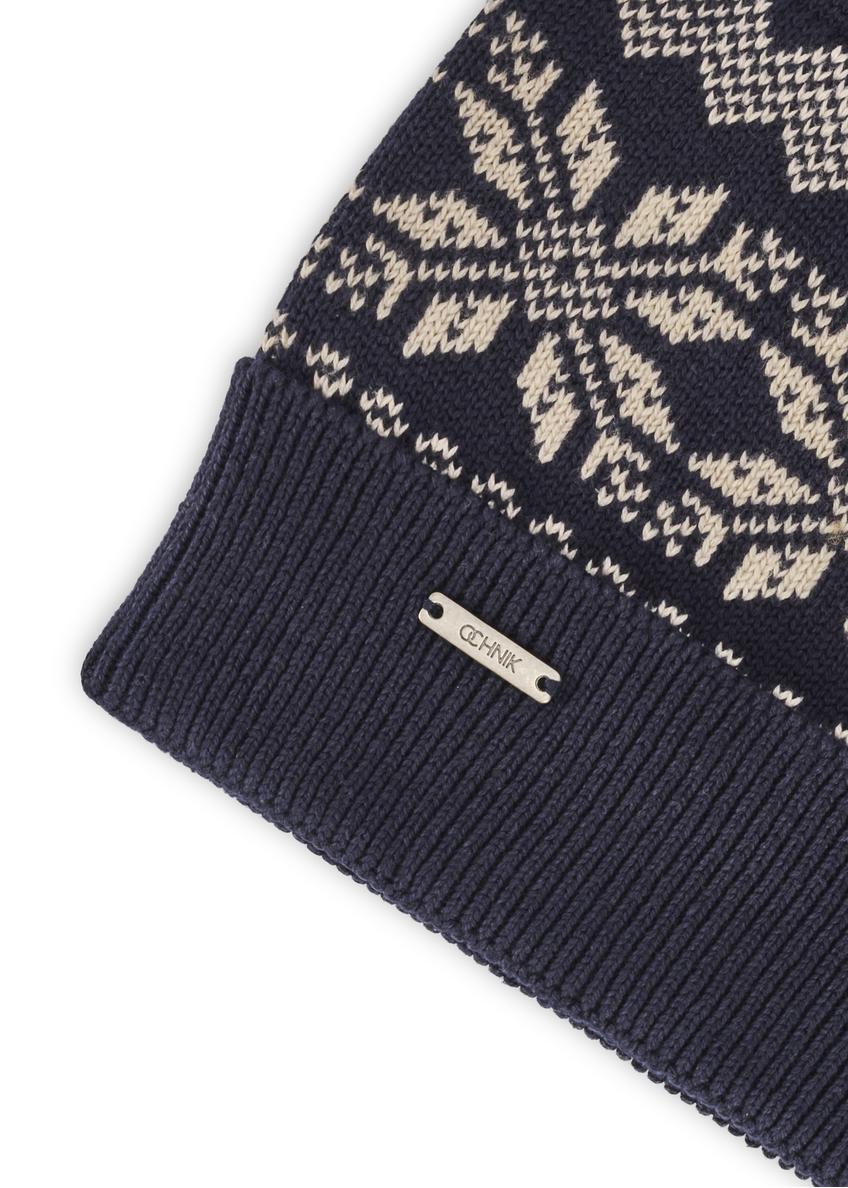 Pánska bavlnená čiapka v námorníckej modrej farbe CZAMT-0090-69(Z25)