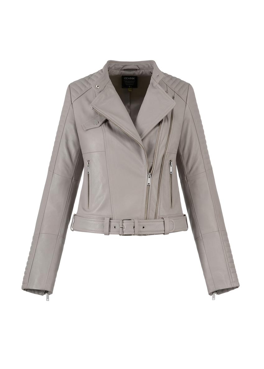 Šedé dámske ramonesky z prírodnej kože KURDS-0433-1317(W23)-04