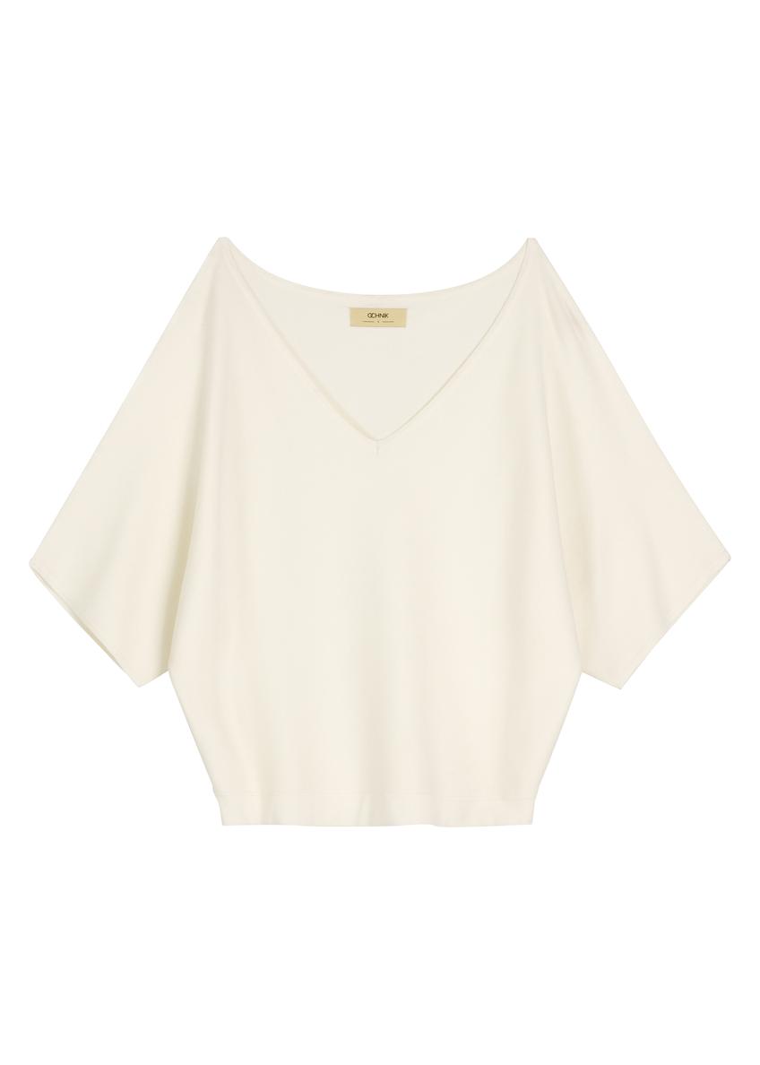 Dámska biela blúzka BLUDT-0201-0B(W26)