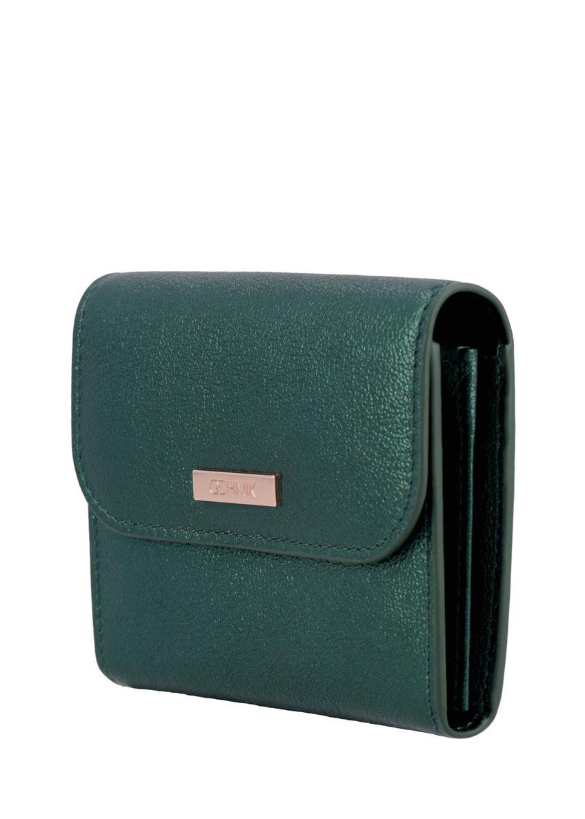 Malá kožená dámska peňaženka v tmavozelenej farbe PORES-1029-8C(Z26)