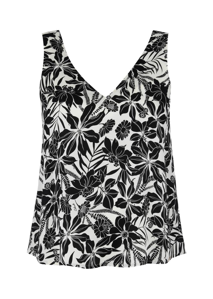 Čierny dámsky top s hrubými ramienkami BLUDT-0169-12(W24)-03