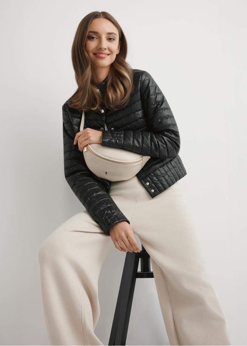 Dámska kožená ľadvinka krémovej farby TORES-0894E-0B(W26)