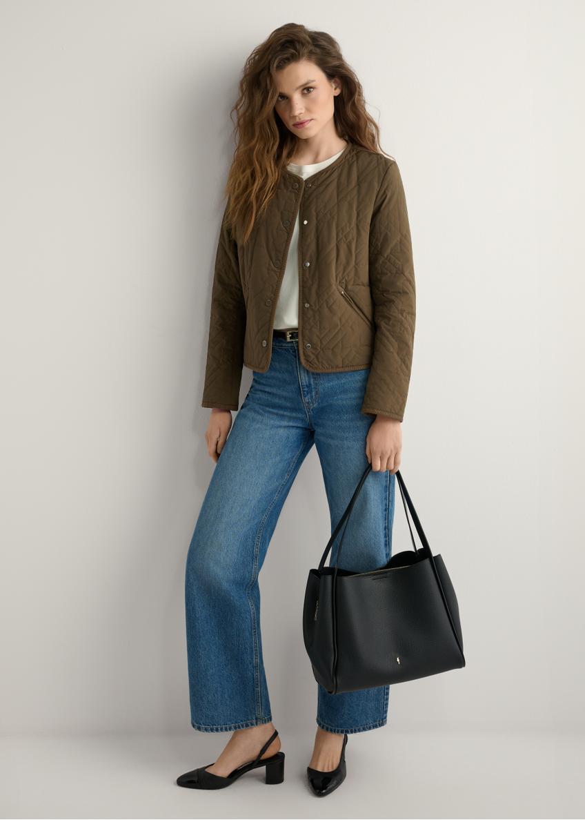 Čierna shopper kabelka dámska TOREC-1183-99(W26)