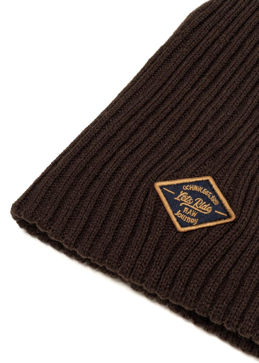 Pánska zimná čiapka v hnedej farbe CZAMT-0011-1I(Z26)