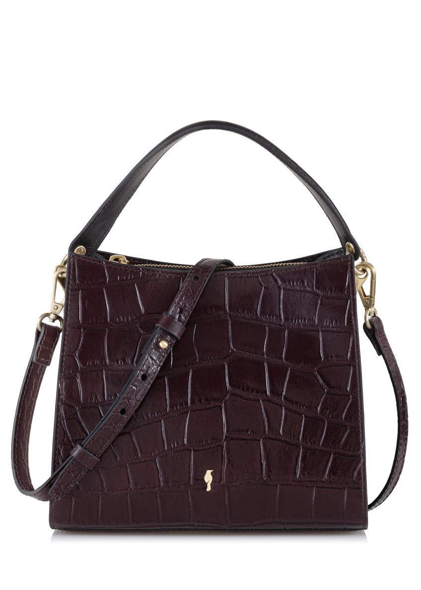 Dámska trojkomorová kožená kabelka TORES-0967-49(Z23)-10