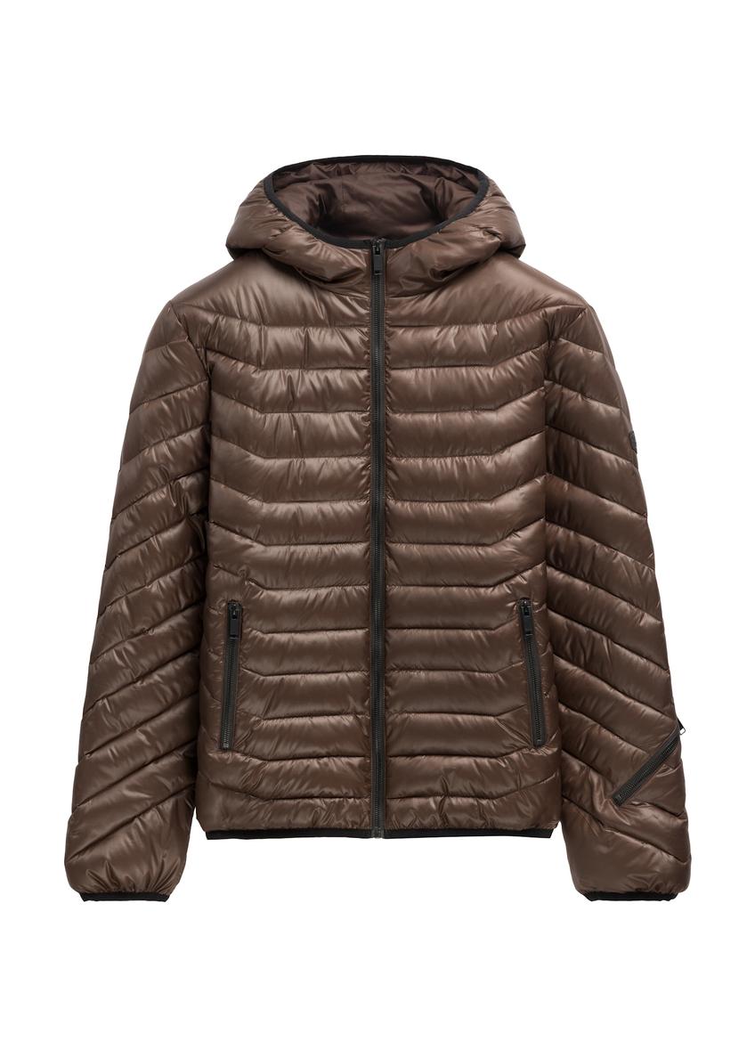 Pánska bunda v hnedej farbe KURMT-0380-1I(Z26)