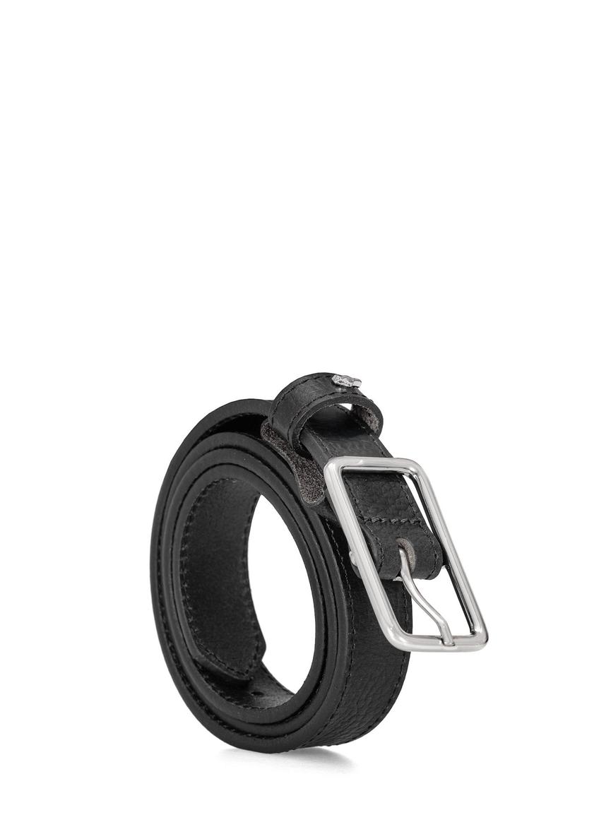 Dámsky čierny kožený opasok PASDS-0307-99(W26)