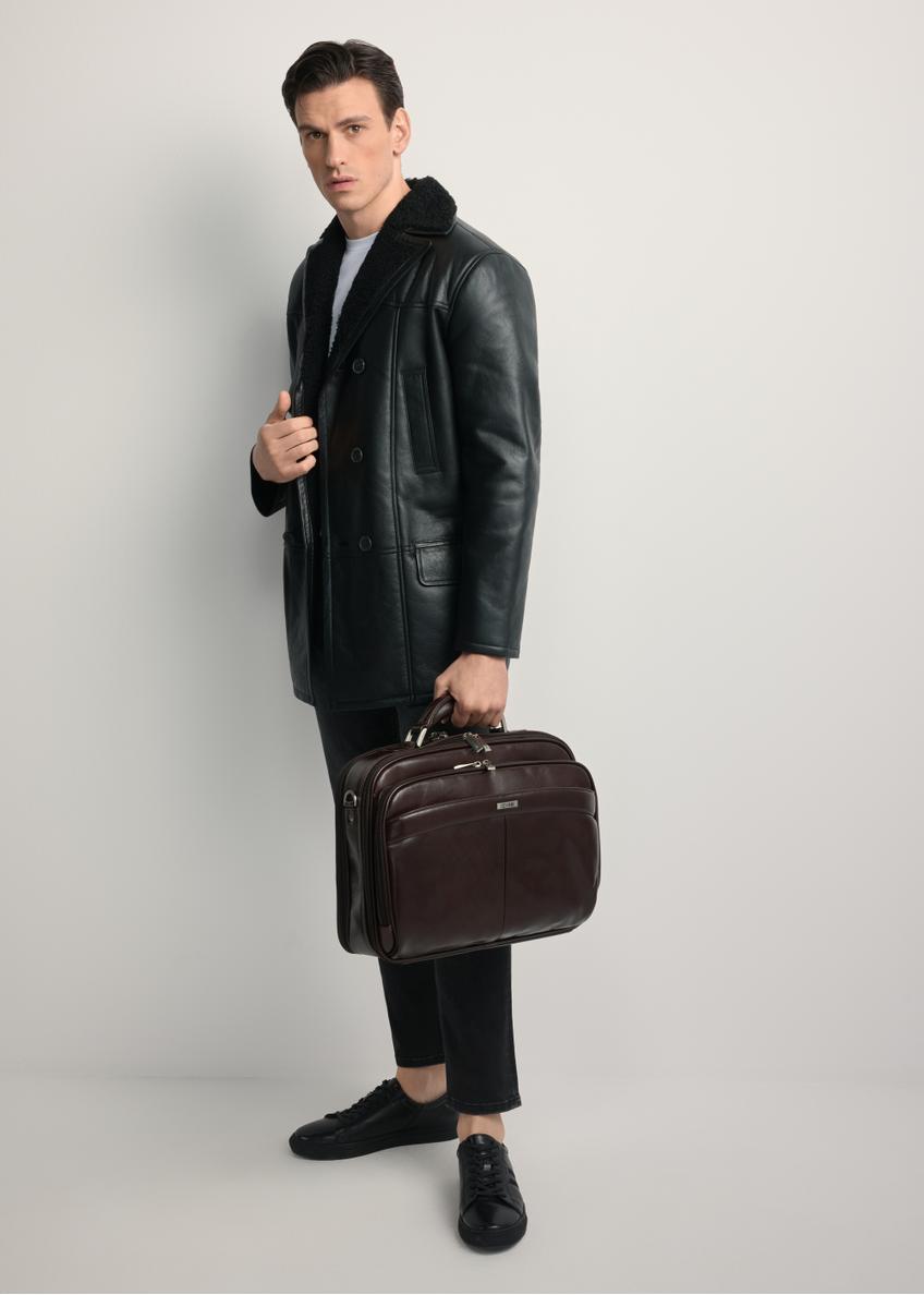 Hnedá pánska kožená taška na notebook TORMS-0482-89(Z25)