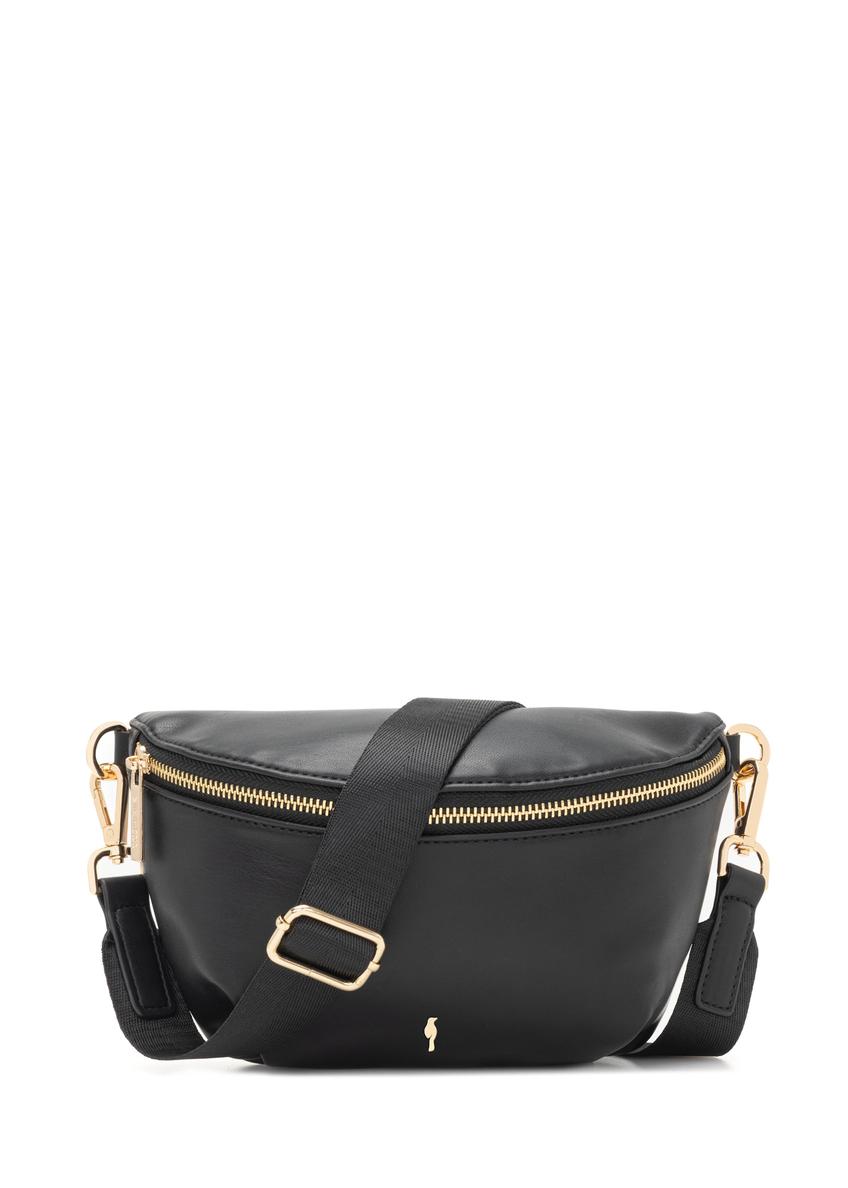 Čierna dámska ľadvinka TOREC-1119-99(W26), pohľad spredu na bielom pozadí.