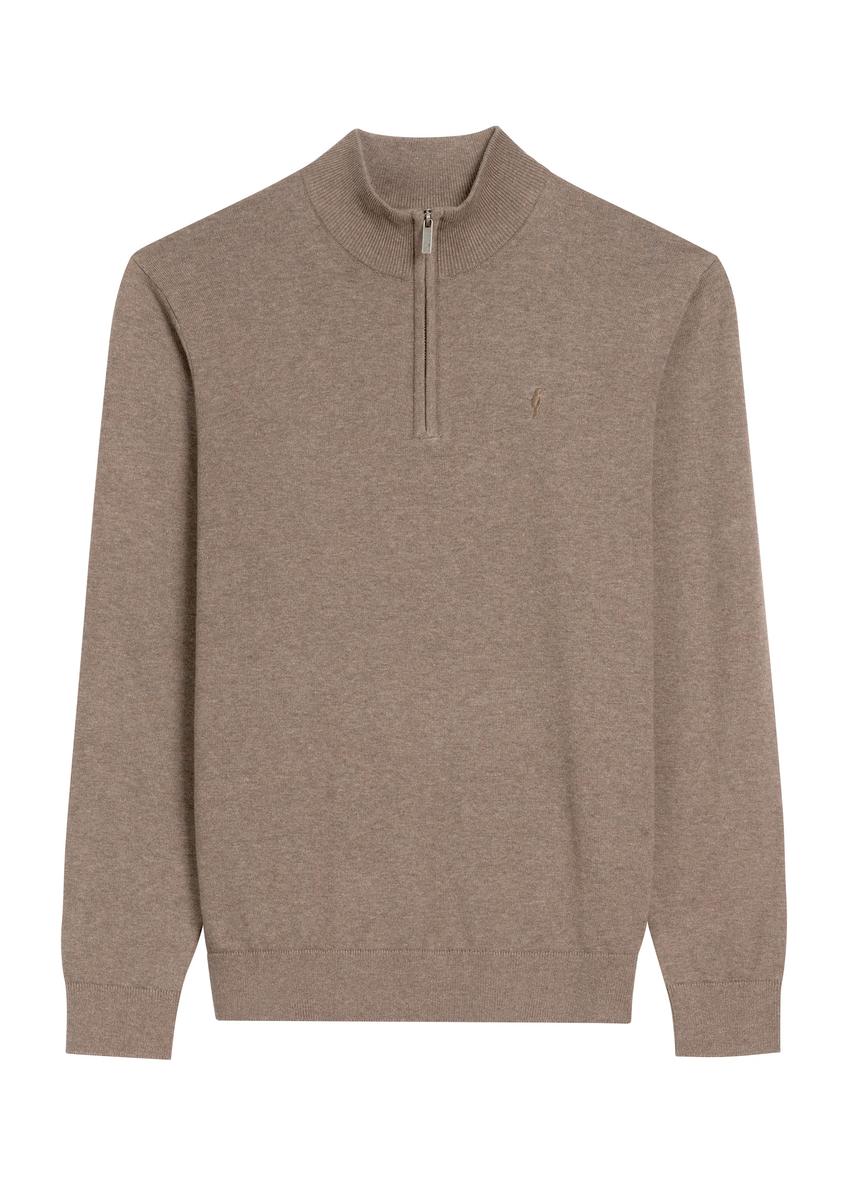 Hnedý pánsky sveter SWEMT-0174-90(Z25)