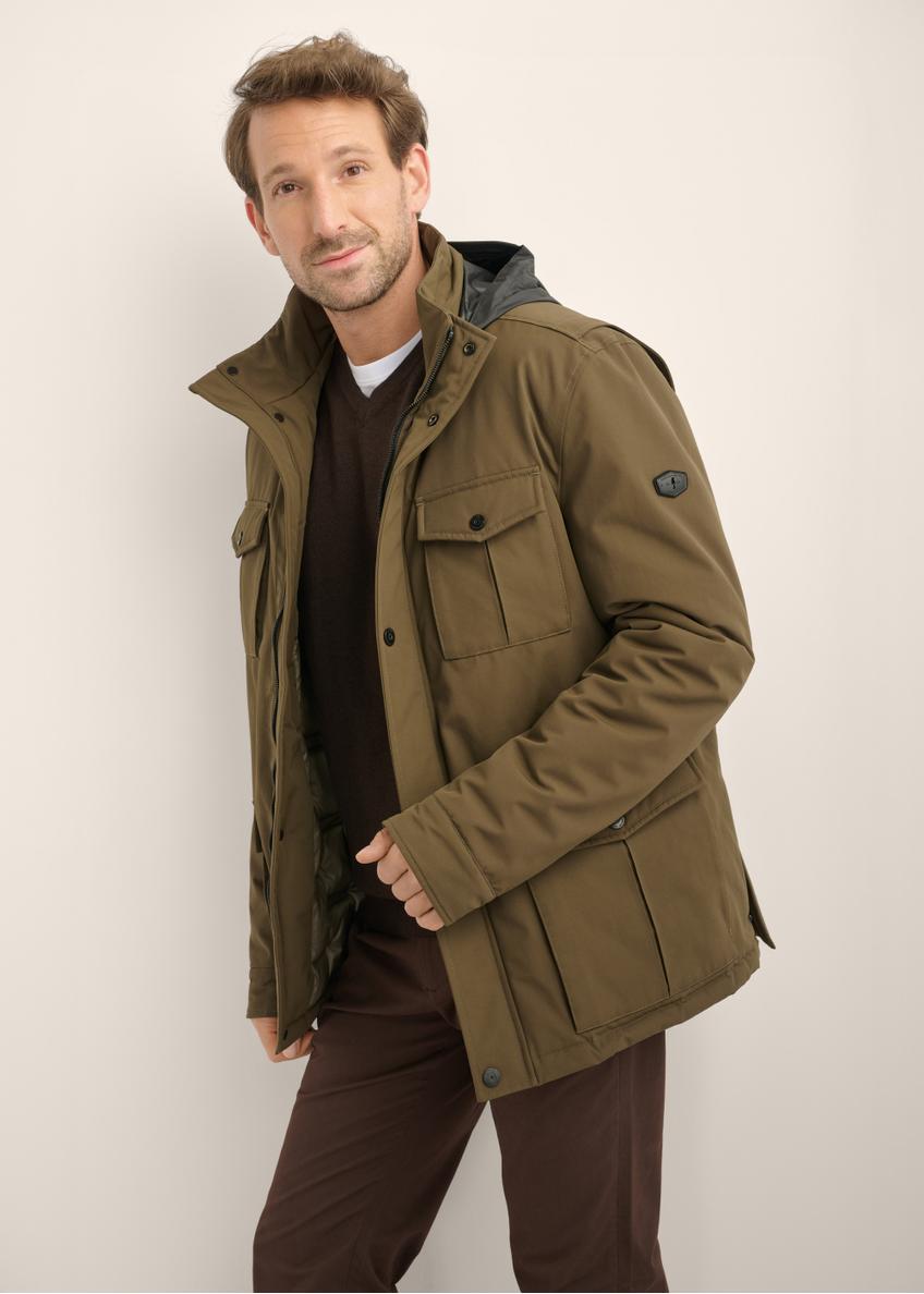 Pánska prechodná bunda v farbe khaki KURMT-0437-8D(Z26)