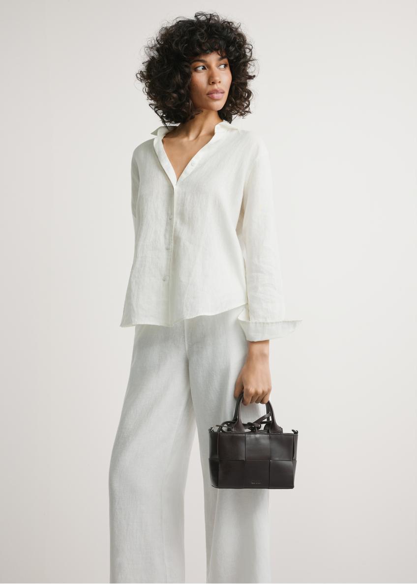 Malá dámska kožená kabelka v tmavo hnedom odtieni TORES-1298-1H(W26)