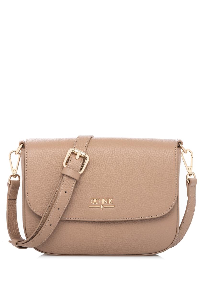 Pinkfarbene Damen-Umhängetasche TORES-1282-5D(W26) - Vorderansicht des Produkts, auf weißem Hintergrund.