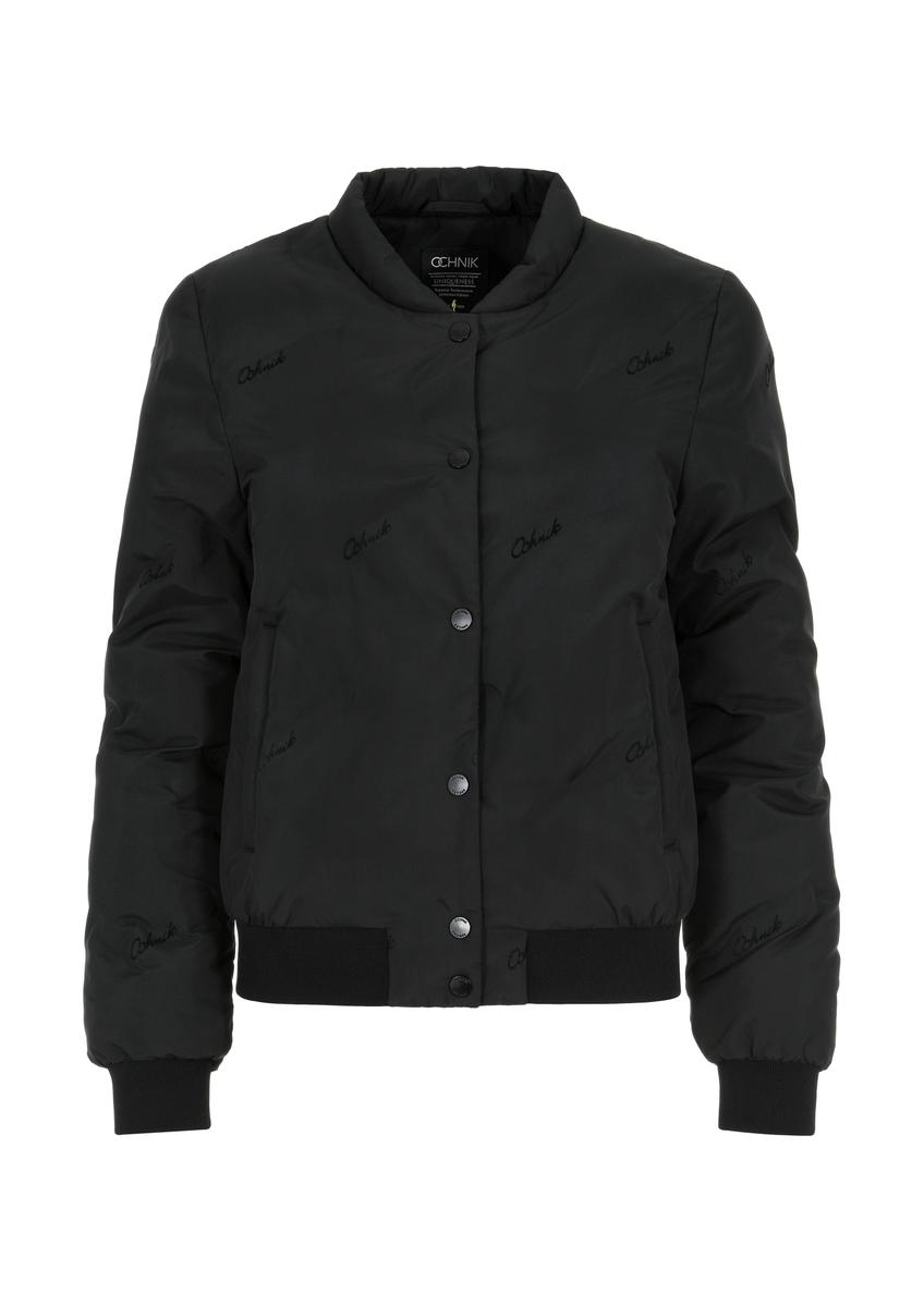 Dámska čierna zateplená bunda bomber KURDT-0502-99(W24)-04