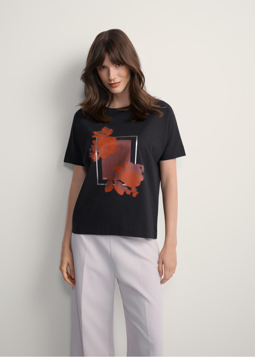 Čierne dámske tričko s potlačou TSHDT-0146-99(Z25)