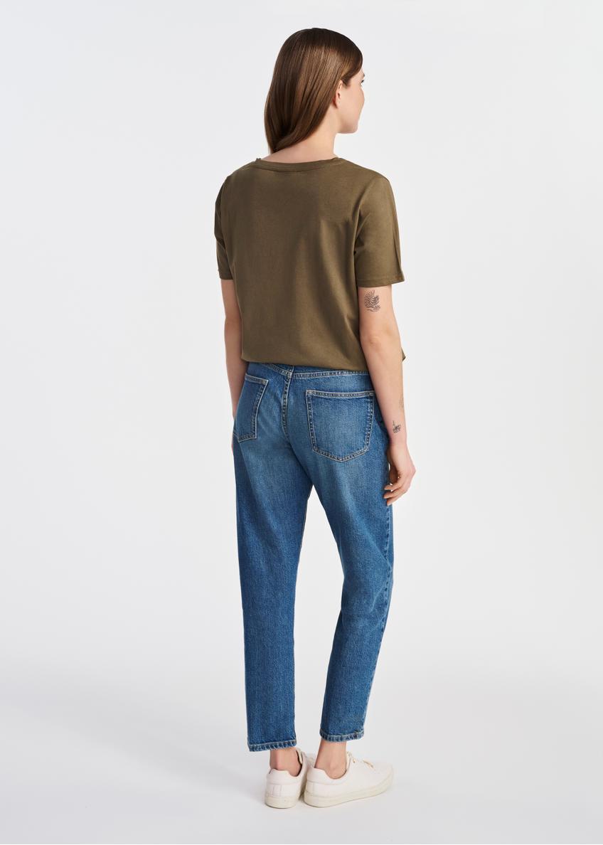 Dámske khaki tričko basic TSHDT-0120-54(W25)