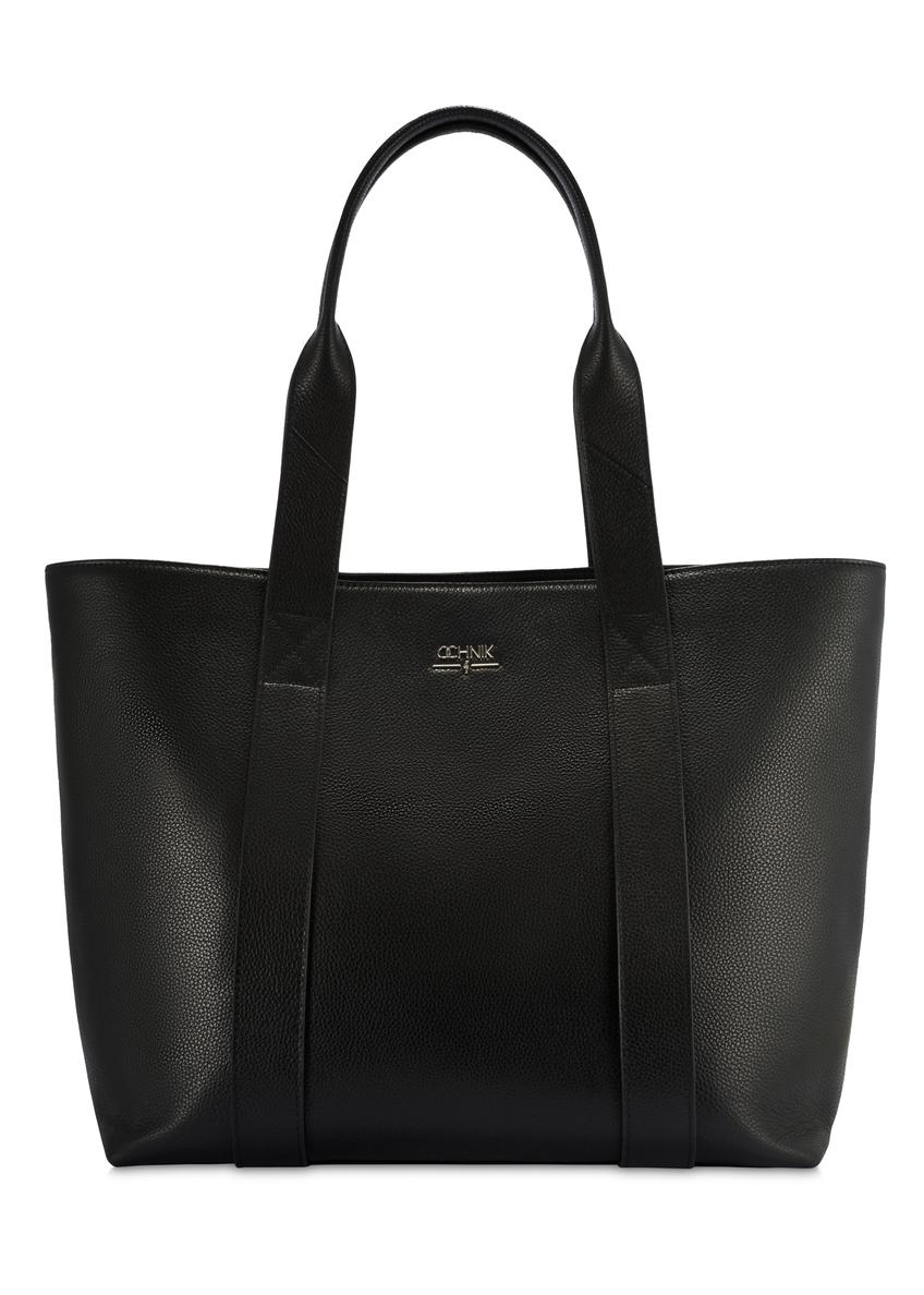 Čierna elegantná dámska shopper kabelka TORES-1200-99(Z25)