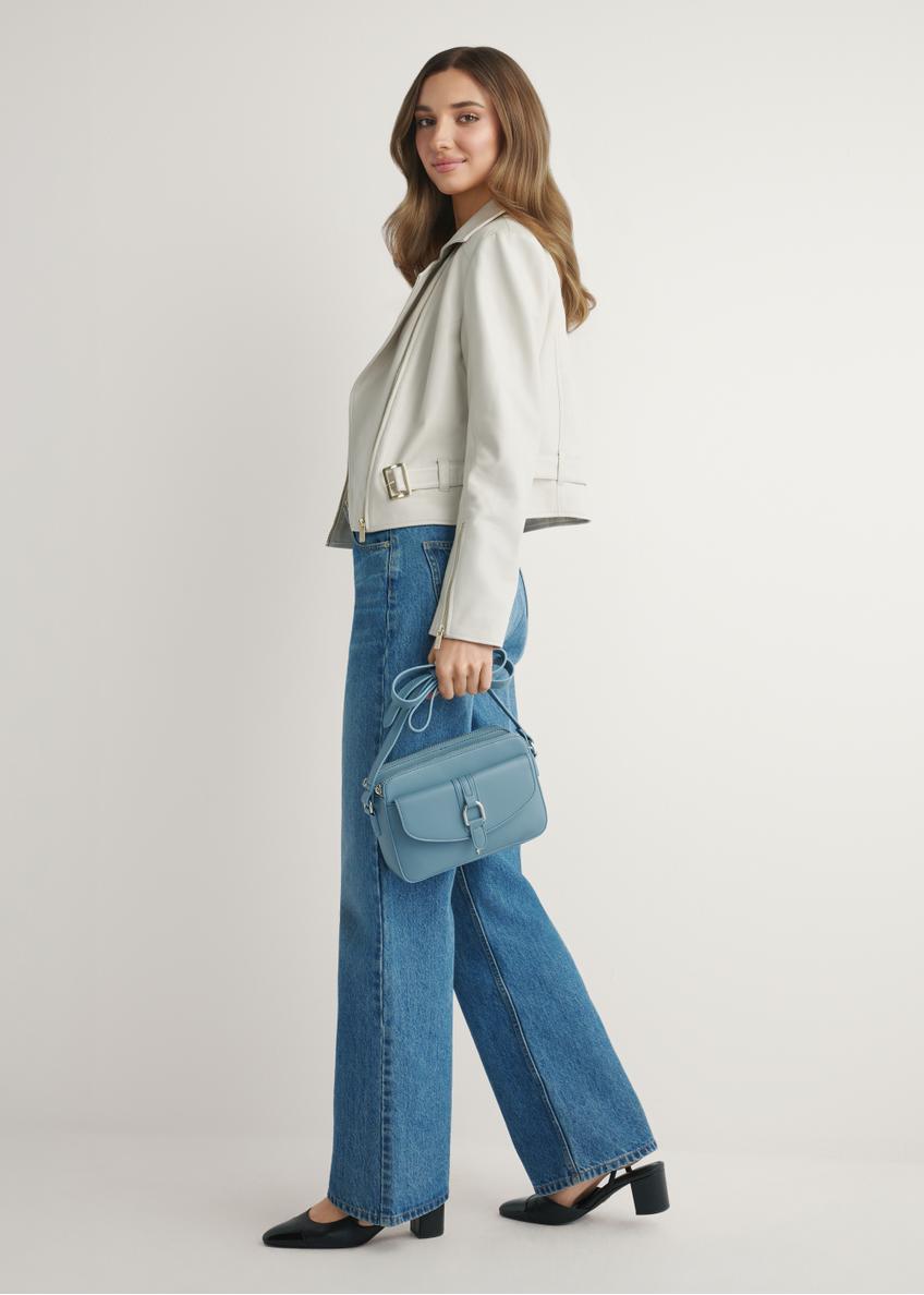 Malá modrá dámska kabelka TOREC-1175-7C(W26)