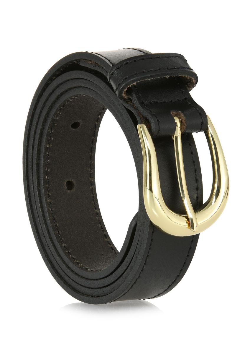 Čierny kožený dámsky opasok PASDS-0303-99(W26)