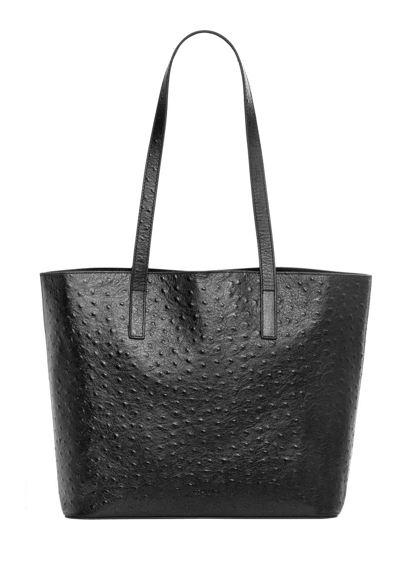 Čierna kožená dámska shopper kabelka TORES-1389-9P(Z26)