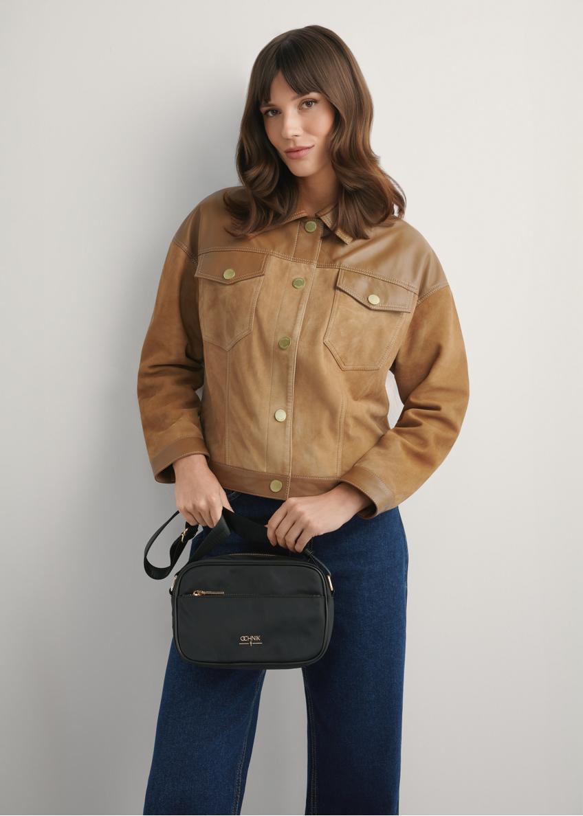 Čierna dámska crossbody kabelka z nylonu TOREN-0309-99(W25)