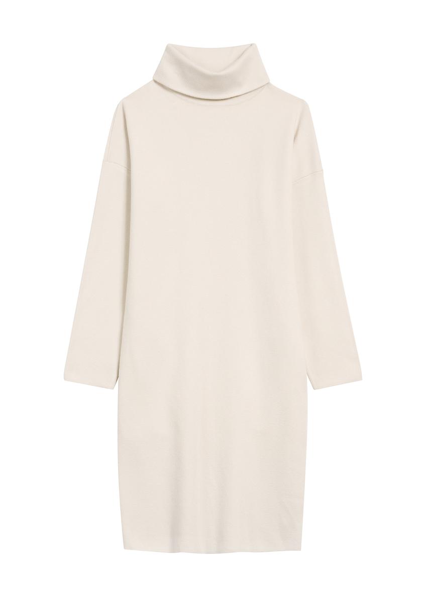 Béžové rolákové šaty SUKDT-0206A-80(Z25)