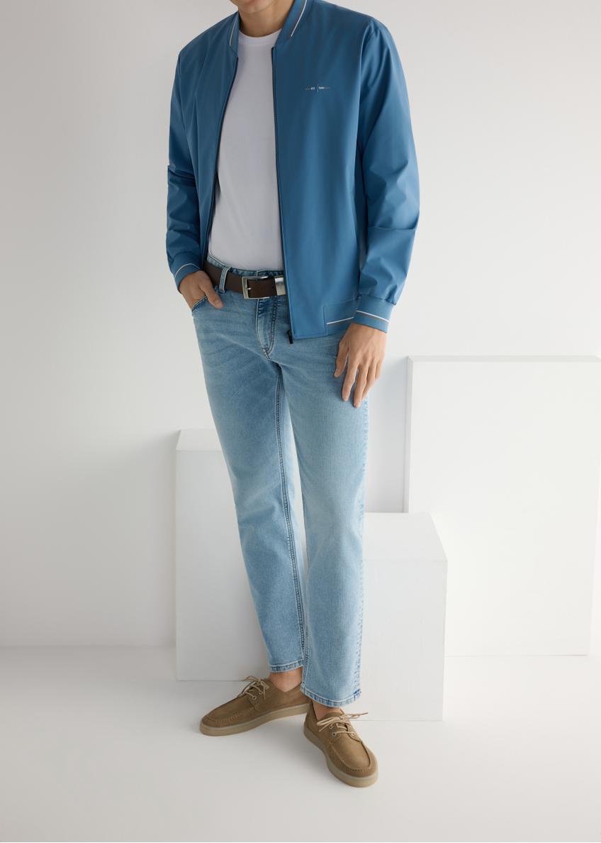 Pánske kožené topánky v tmavomodrej farbe BUTYM-0533-7E(W26)