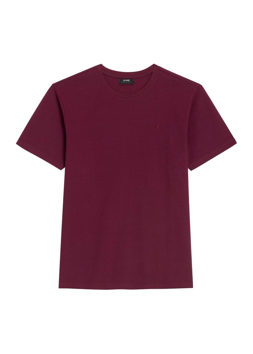 Pánske tričko v bordovej farbe TSHMT-0120-4D(Z26)