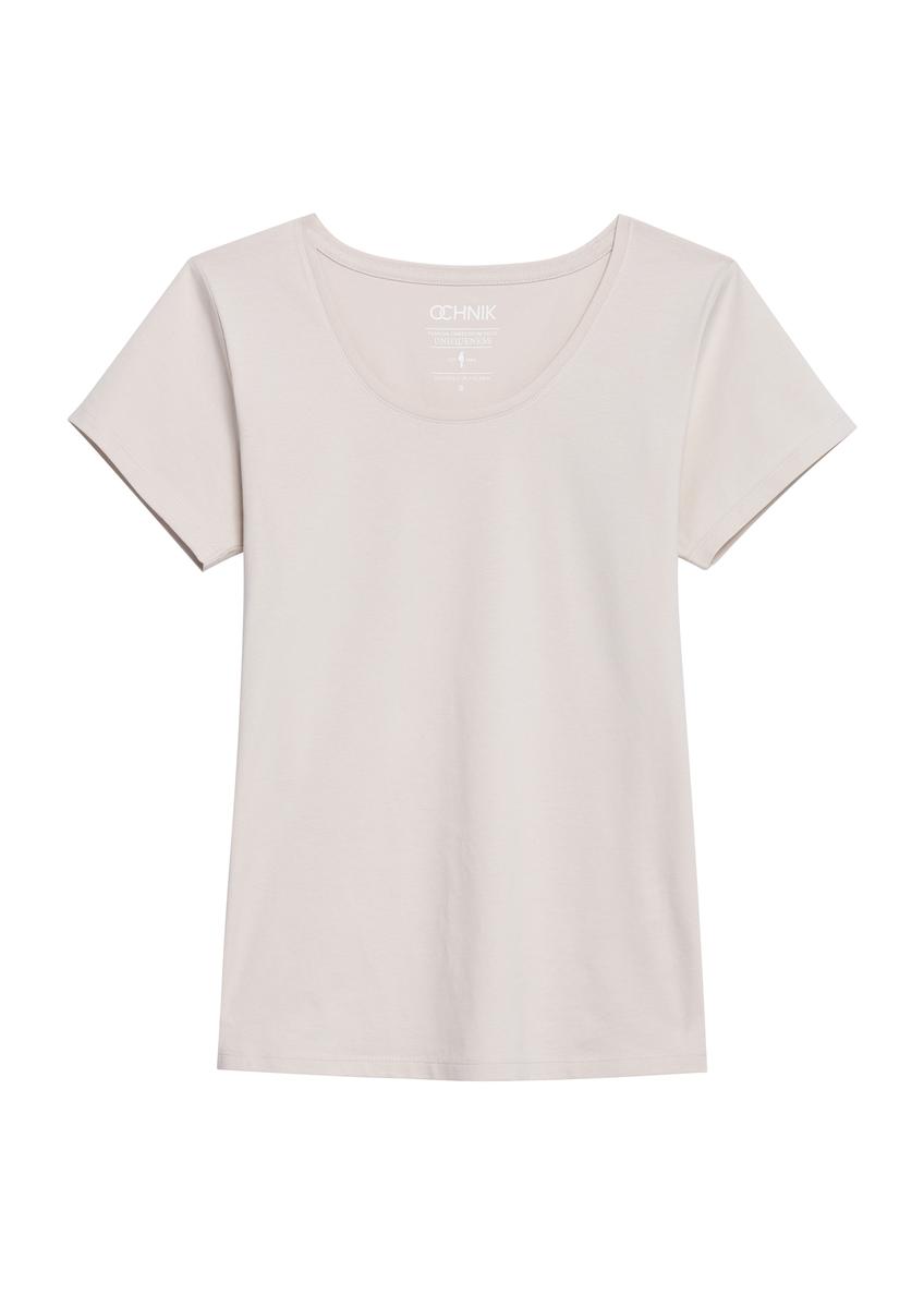 Béžové dámske basic tričko TSHDT-0111-81(KS)