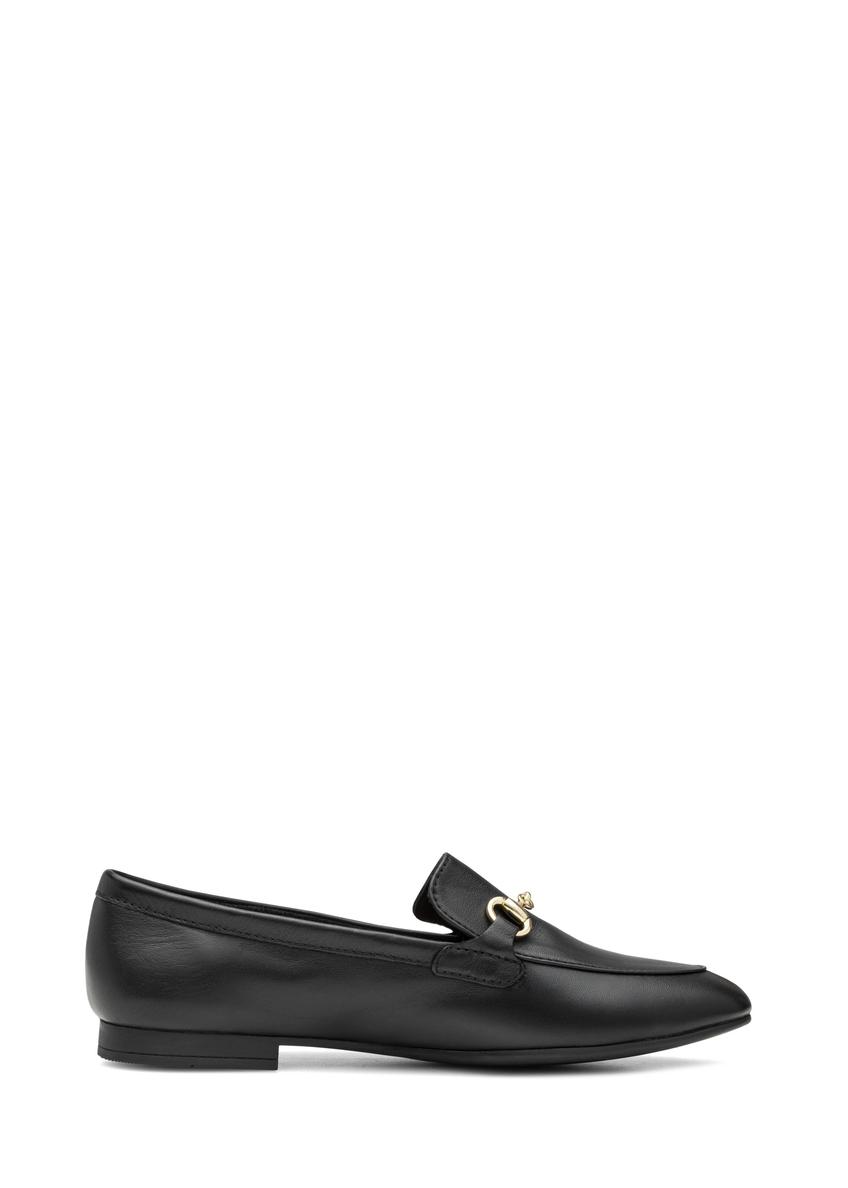 Dámske čierne kožené mokasíny  BUTYD-0916A-99(W26)