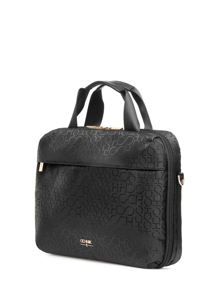 Čierna dámska taška s monogramom TOREN-0299-99(W25)