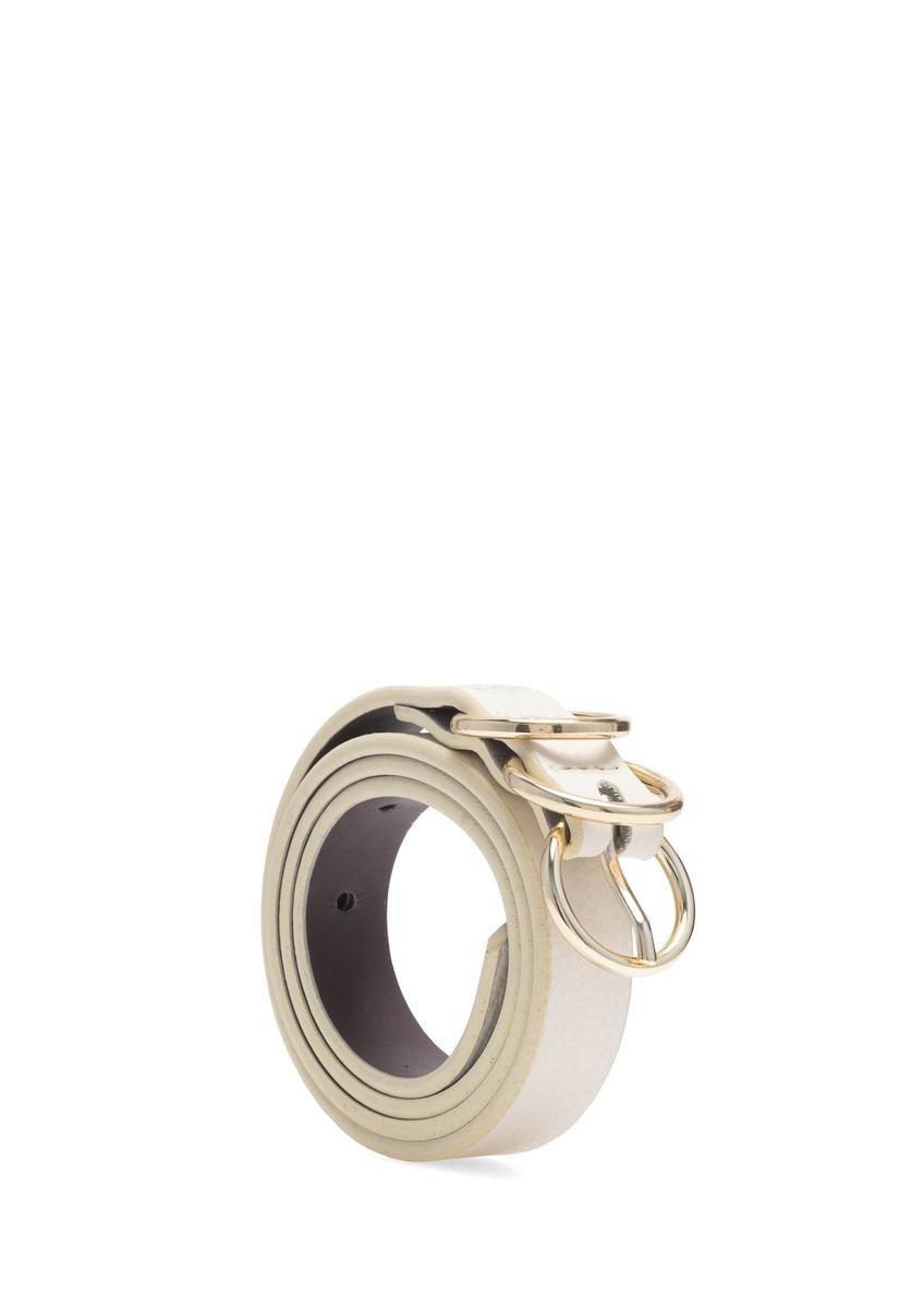 Biely kožený opasok dámsky PASDS-0320-0B(W26)