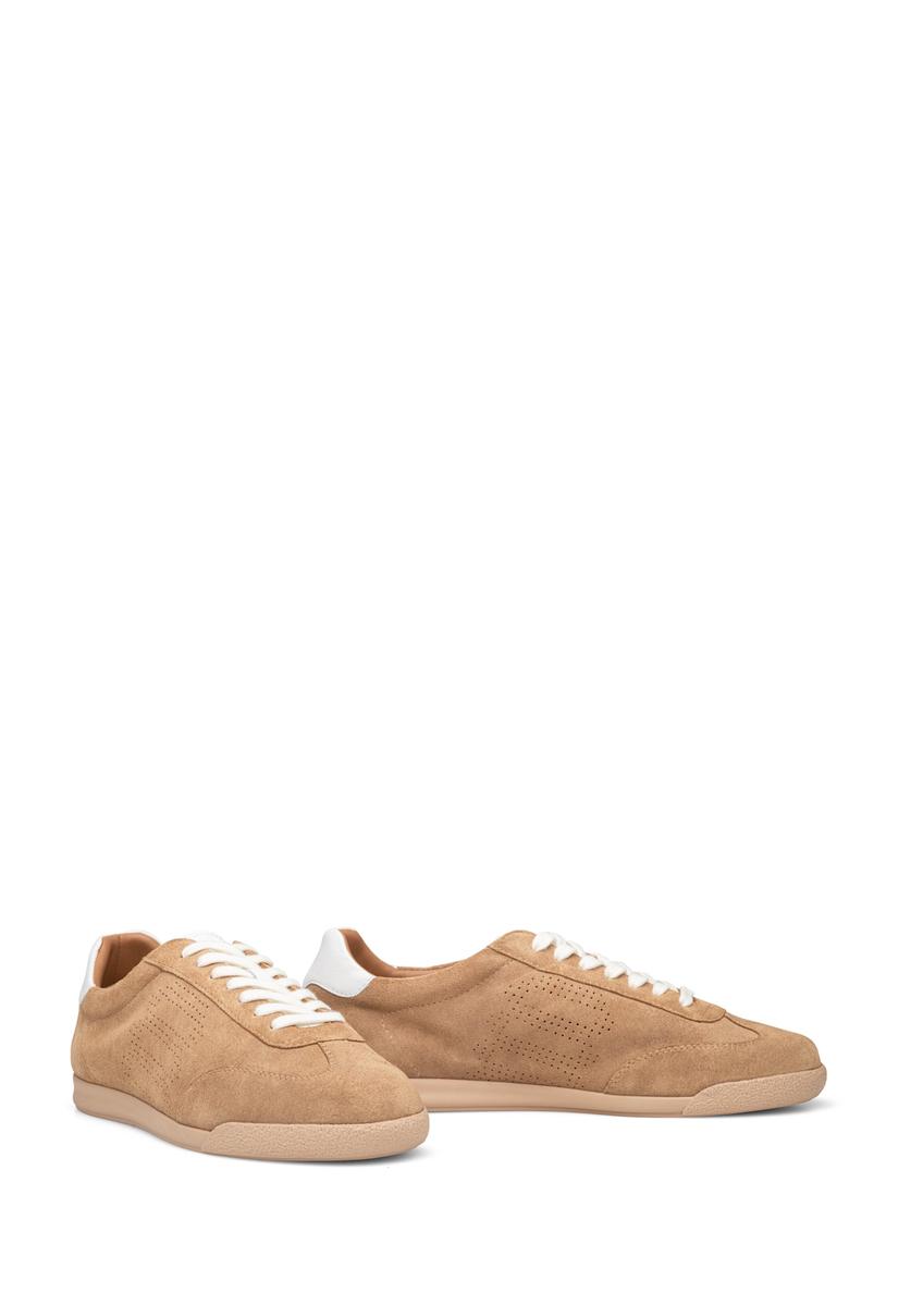 Bežové kožené športové topánky BUTYM-0534-1B(W26)