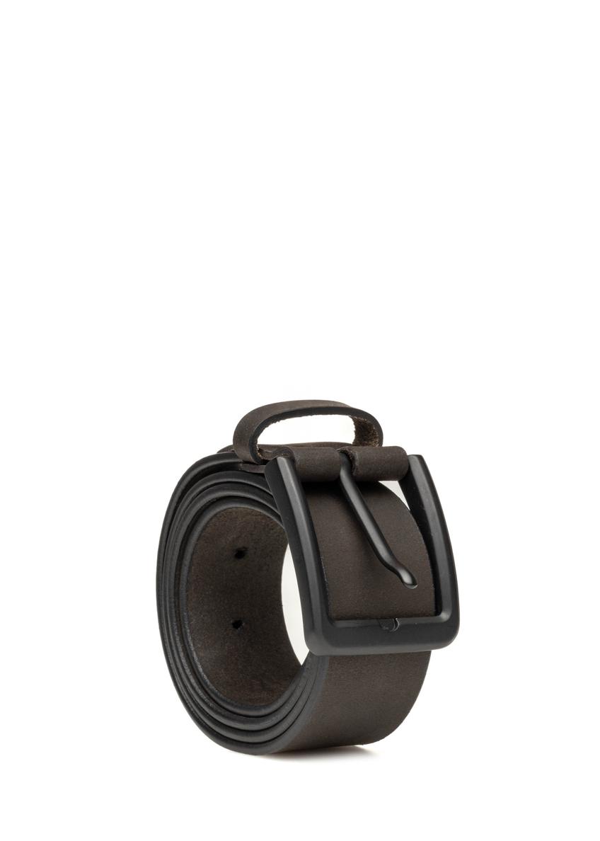 Pánsky hnedý semišový opasok PASMS-0281-1I(W26)