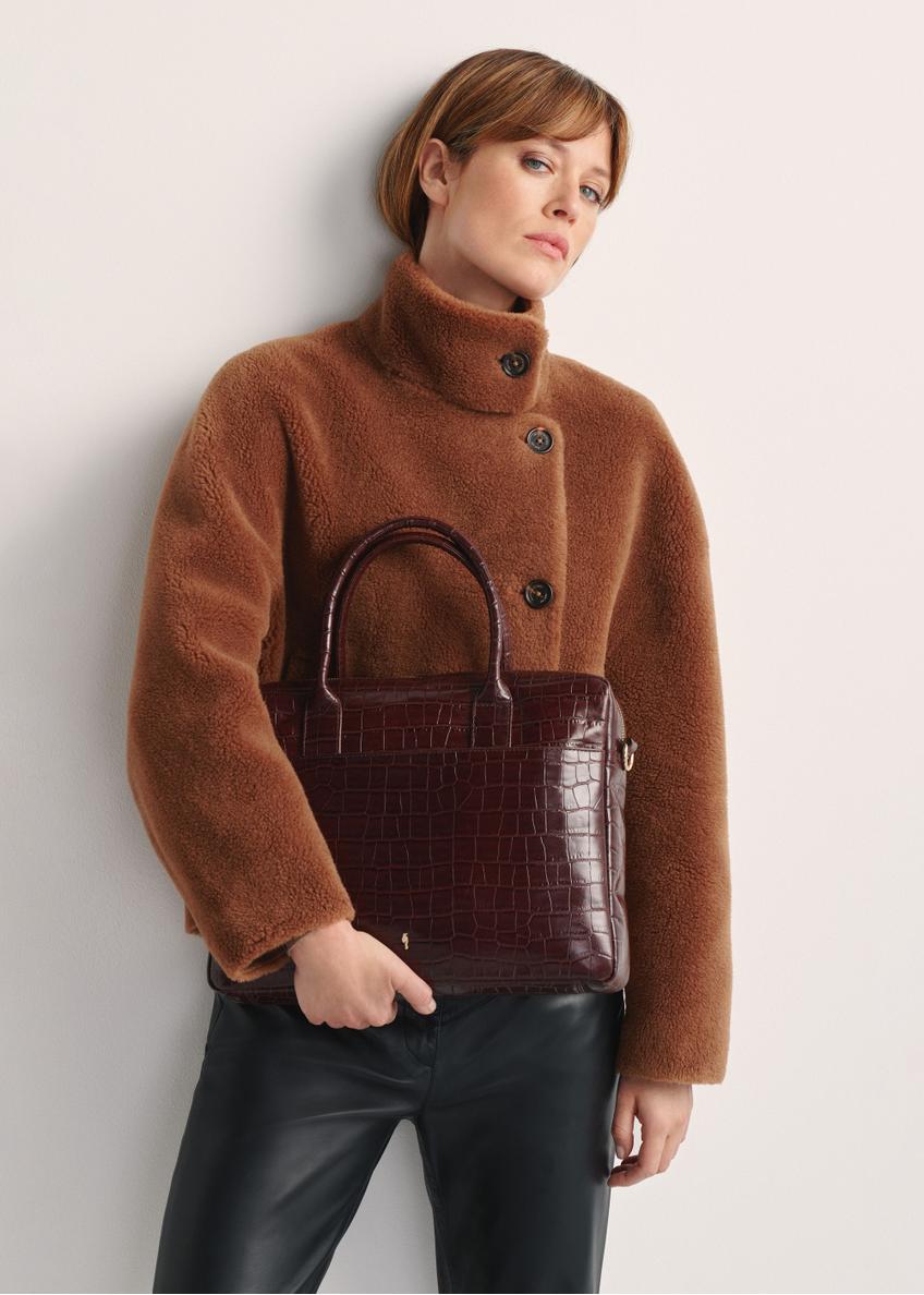 Elegantná dámska kožená kabelka croco TORES-1128F-1H(W26)